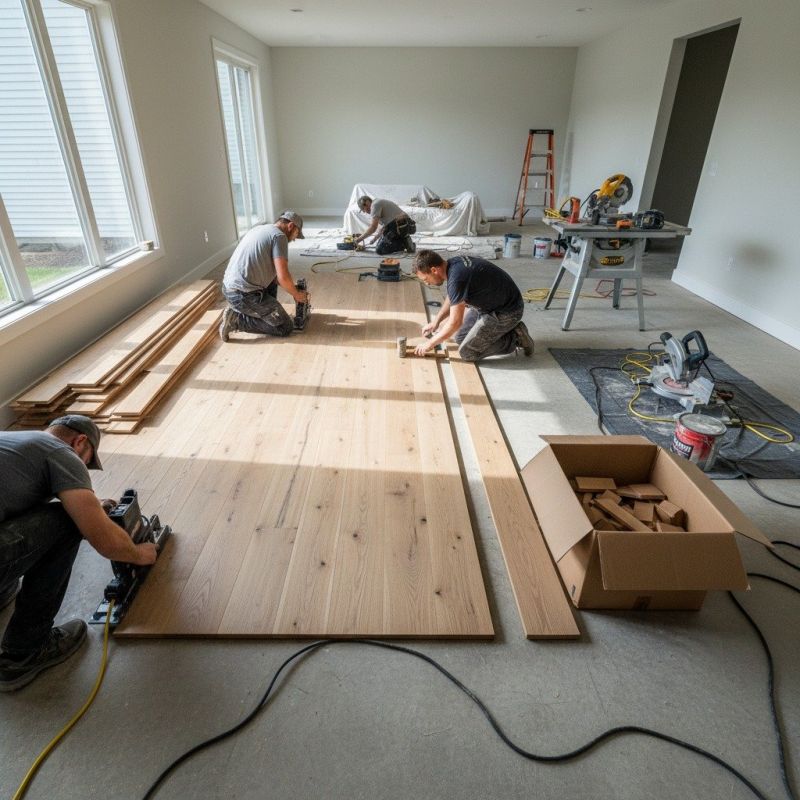 Local Real Wood Flooring Service pros at work